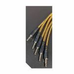 After Later Audio 45cm Gold & Black Braided Patch Cables (18", pack of 5)