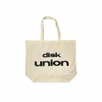 Disk Union Logo Tote Bag (white with black logo)