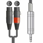 Citronic 3.5mm TRS To Twin XLR Male Audio Cable (1.0m)