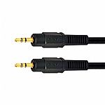 Sony 3.5 mm (mini jack) Stereo Audio Cable (1.5 metres) (male to male stereo 3.5mm (mini-jack) cable) (black)