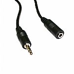 3.5mm (Mini-Jack) Stereo Audio Extension Cable (male to female 15cm/6 inches)
