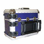 Odyssey Krom Deluxe Case With Wheels (holds 70 LPs) (blue & silver)