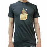 Microcosm T-Shirt (asphalt grey with multicoloured logo)