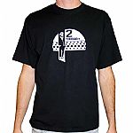2 Turntables T-Shirt (black with white logo)