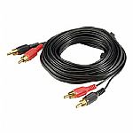 Philips Phono (RCA) Shielded Audio Cables (7.62m) (connects stereo components with dual RCA (phono) jacks)
