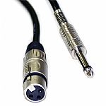 Audio Technica Value Microphone Cable (female XLR to 1/4 inch plug) (7.6m)