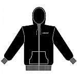 Kanzleramt Zip Up Hoodie Sweatshirt (black with white logo)