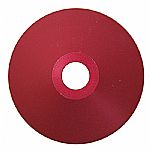 Spindle Adapter Center For Playing 45 RPM Records (red aluminium, cone-shaped)