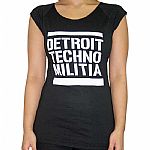 Detroit Techno Militia Girls' T-Shirt (black with white logo)