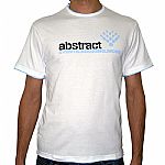 Abstract T-Shirt (white with light blue logo)