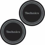 Technics Dots Slipmats (pair, black with silver foil design)
