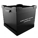 DMR Self Assembly Record Box Container (black) (holds 80 records)