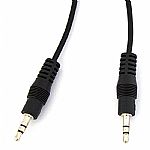 3.5 mm (mini jack) Stereo Audio Cable (3.5 metres) (male to male stereo 3.5mm (mini-jack) cable) (black)