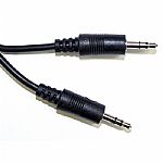 3.5 mm (mini jack) Stereo Audio Cable (7.5 metres) (male to male stereo 3.5mm (mini-jack) cable) (black)