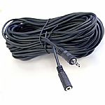 3.5mm (mini jack) Stereo Audio Extension Cable (22 metres) (male to female 3.5mm (mini-jack) stereo cable) (black)