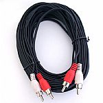 2 x Phono (RCA) To 2 x Phono RCA Audio Cable (3m, black)