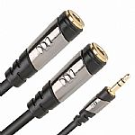 Monster Cablelinks Y Adapter (3.5mm (mini-jack) stereo male to pair of 1/4 inch mono female)