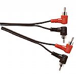 Electrovision Angled Phono (RCA) Stereo Audio Cable (1.2m, black)