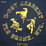 B Boy Academy T-shirt (navy with yellow design)