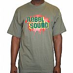 Rebel Sound T-shirt (olive with yellow & red logo)