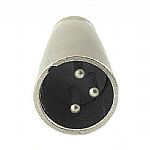 QTX RCA Phono Socket To 3-Pin XLR Male Adaptor (silver)