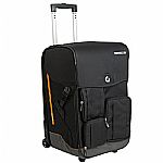 Gravis DJ Wheelie Bag (black) (large main compartment holds 150 records, removable padded case for 45s, exterior pocket designed to hold your serato unit, 2 exterior accessory pockets)