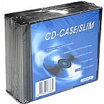 CD Maxi-single Slimline Jewel Case (5mm, black/clear plastic, pack of 10)