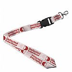 Defected In The House Lanyard (white with red text & logo)