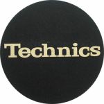 Slipmat Factory Technics Logo 12" Vinyl Record Slipmats (pair, black/gold)