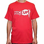 Nice Up! T-shirt (red shirt with white foam print)