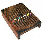 Kalimba (wooden percussion sound box with metal keys)