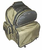 Agenda Pro DJ Backpack & 128 CD Case (olive) (can hold approx 40-50 12'' vinyl records, 128 capacity CD case, main PE foam padded compartment has a removable padded divider to secure & separate your DJ hardware & equipment)