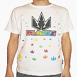 Mr Happy T-shirt (white with multicoloured print)