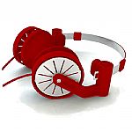 Wesc Pick Up Unisex Foldable Headphones (true red)