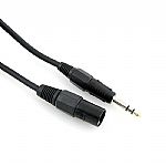 Microphone Cable (balanced XLR to TRS jack) (1.5 metres, black)