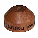 Mukatsuku Loves Vinyl! Bespoke Hand Crafted Branded 45RPM Pear Wood Spindle Adapter For Record Deck