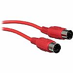 Hosa MID-303 5-Pin DIN To 5-Pin DIN MIDI Cable (red, 3 ft)