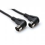 Hosa MID-303 Right-Angle 5-Pin DIN To 5-Pin DIN MIDI Cable (3ft)
