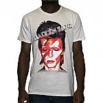David Bowie Aladdin Sane T-shirt (white with multicoloured design)