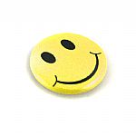 Acid House Smiley Badge (yellow badge with black smiley design)