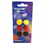 Sound LAB Foam Earphone Pads (red, black & yellow)