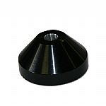Spindle Adapter Center For Playing 45 RPM Records (black aluminium, cone-shaped)