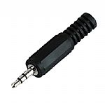 3.5mm Stereo Mini Jack Plug (black, plastic)