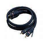 Monacor AC-150/BL Male To Male Stereo Phono (RCA) Cinch Cable With Ground Wire (1.5m, blue)