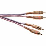 Electrovision Male To Male Stereo Phono (RCA) Cable (1.8m, colour braided)