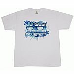 Aerosoul Junglist Movement Limited Edition Mitch Remix T-shirt (white t-shirt with blue logo)