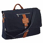 Nixon Voyager Messenger Courier Shoulder Bag (navy & tan)