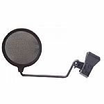 Eagle Pop Shield For Microphones With Spring Loaded Clip (black)