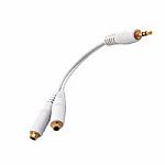 Av Link iPlug 3.5mm Mini Jack Stereo Earbud/Headphone Splitter Cable (white)