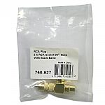 Phono RCA Plug To Pair Of Phono RCA Sockets (gold with black band)